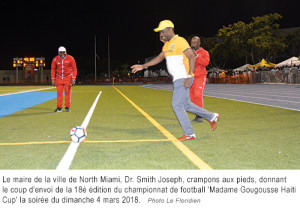 “Madame Gougousse Haiti Cup”, le maire Joseph inaugure la 18ème édition crampons aux pieds