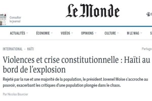 Selon le journal Le Monde, Haïti est au bord de l’implosion