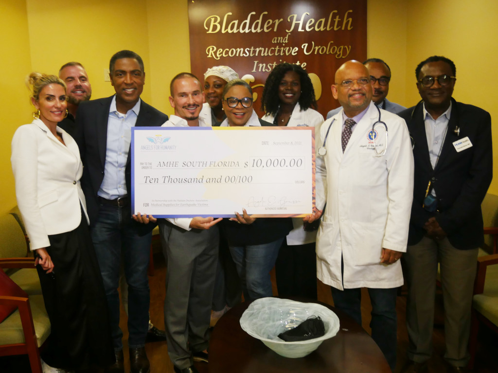 Angels for Humanity Donated 10k from Fundraiser to the Haitian Medical Association Abroad – South Florida Chapter