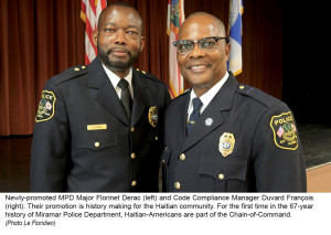 Haitian-Americans Major Florinet Derac and Code Compliance Manager Duvard François Make Miramar Police History