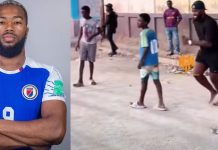 Duckens Nazon : quelques jours après le Mondial, une partie de football pieds nus avec des enfants au Cap-Haïtien